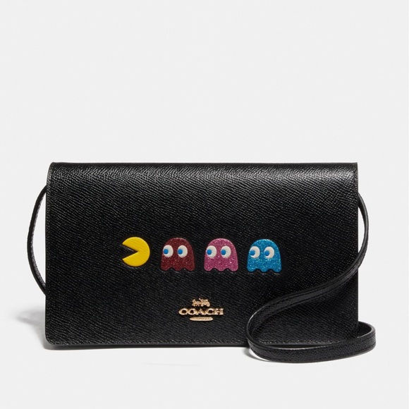 Coach Handbags - Fold over Crossbody Clutch with PAC Man Animation